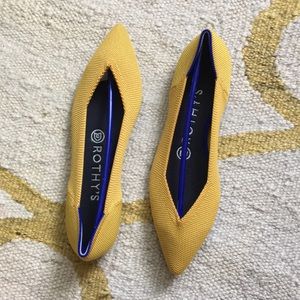 Rothy’s marigold “the point” flats